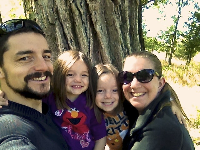 Family picture on a nature walk