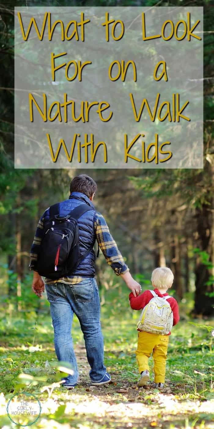 Going on a nature walk with kids is so much more than a walk in the woods. They are a life skill kids need to know, and it teach kids about self-reliance. | Things to Look for on a Nature Walk | nature hike | Fun ideas to keep dids busy on a nature walk so you won't have to hear 