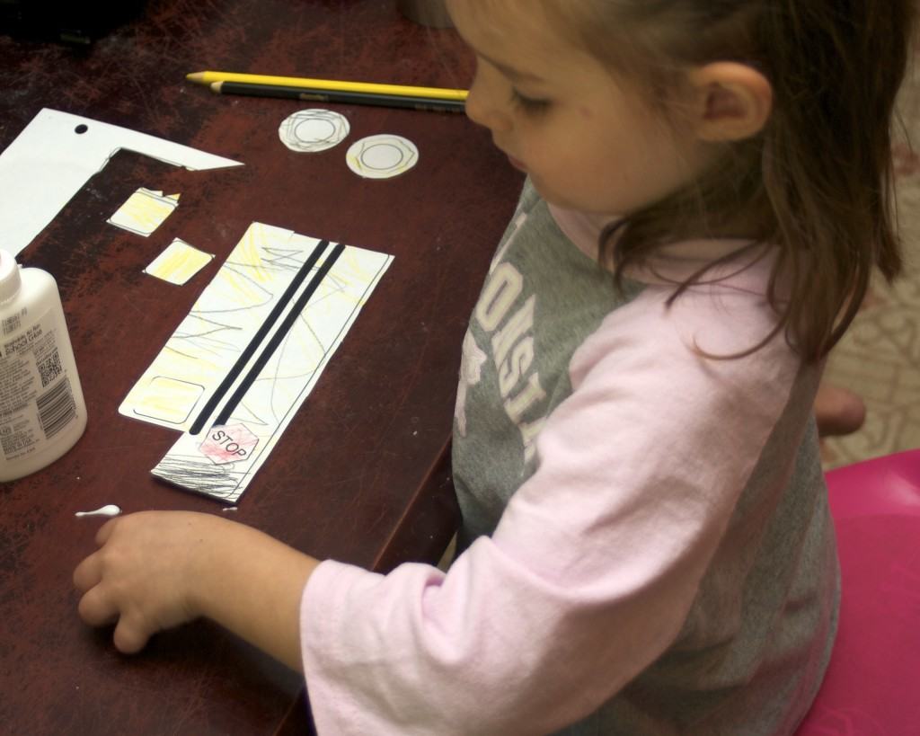 Bus craft for homeschool preschool