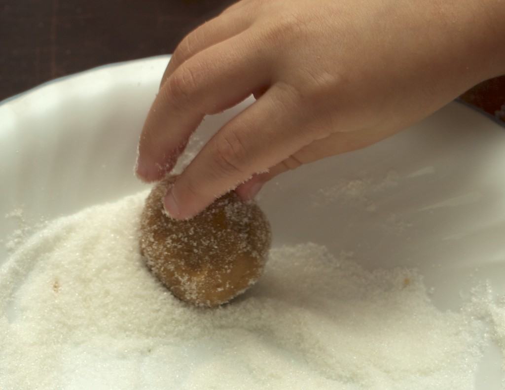 peanut butter stars rolled in sugar