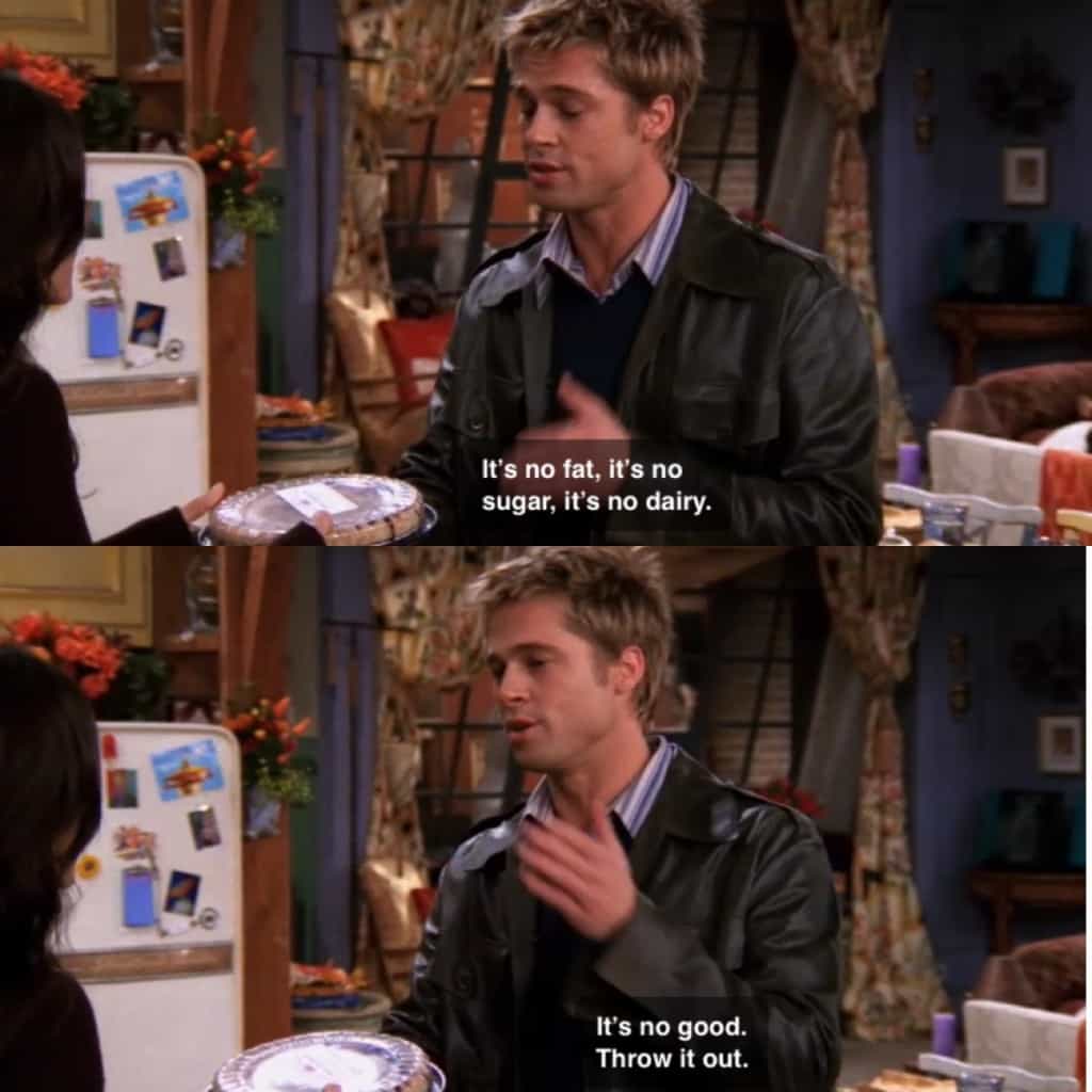 Brad Pitt on Friends screen cap