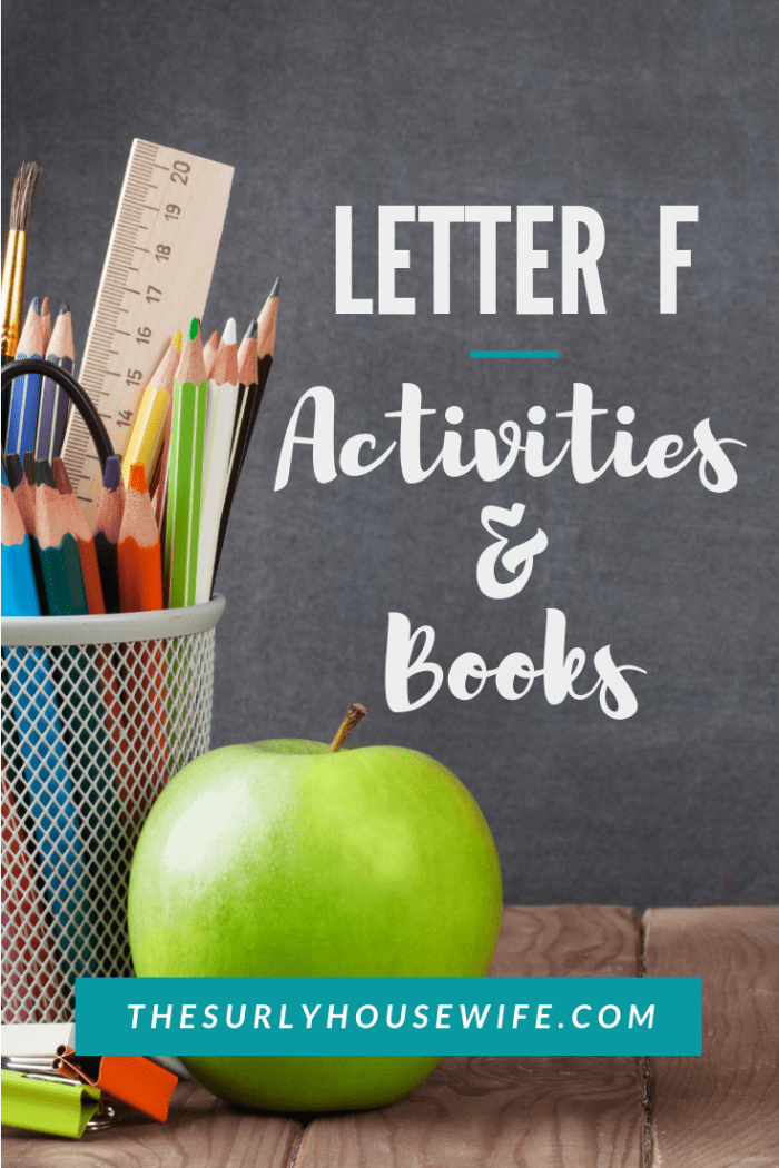 Check out this post for letter F activities and books you can use in your homeschool to help teach your preschooler the alphabet.