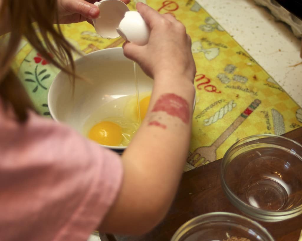 making chocolate chip cookies