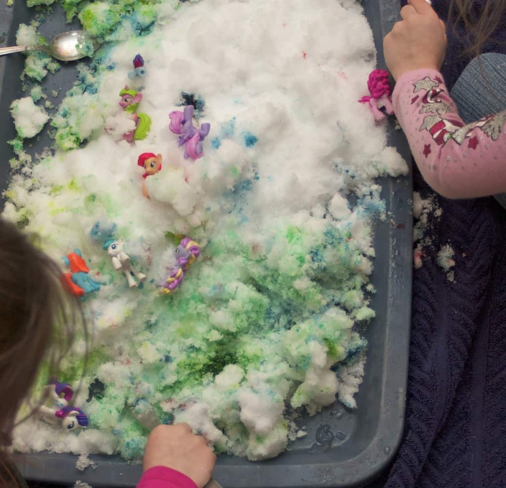 snow sensory play