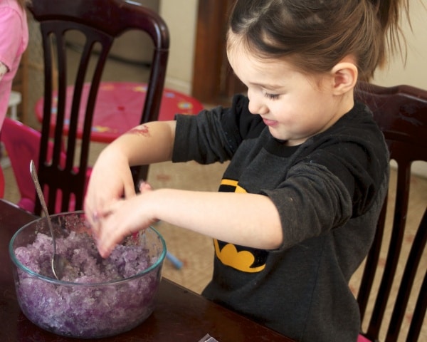 frozen jello sensory play