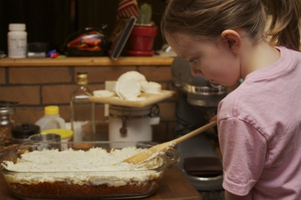 kids helping in the kitchen