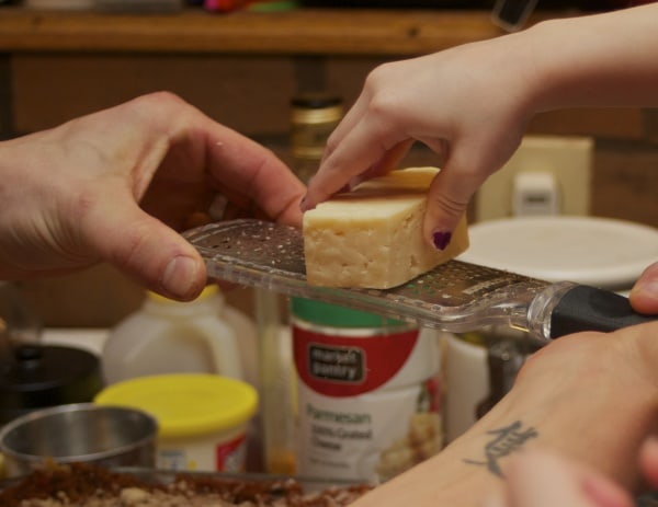 grating cheese for lasagne