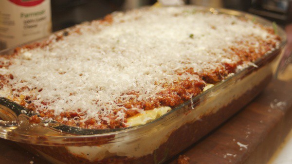 lasagne ready for cooking
