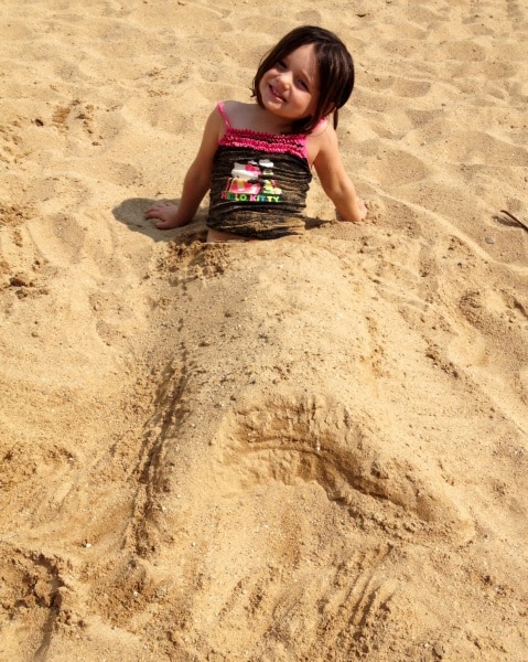 Little girl at Whitewater Lake, Walworth County, Wisconsin