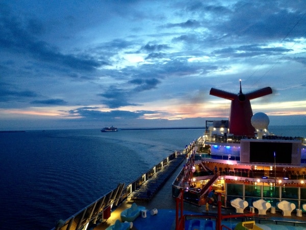 Sunrise off coast of Belize City