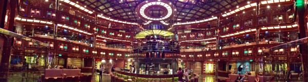 Atrium aboard the Carnival Dream