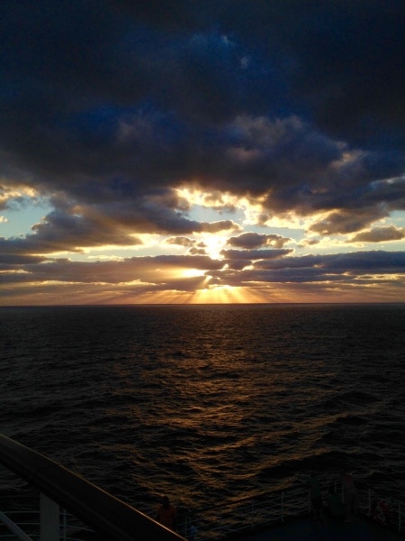 Sunrise aboard the Carnival Dream