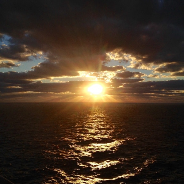 Sunrise aboard the Carnival Dream