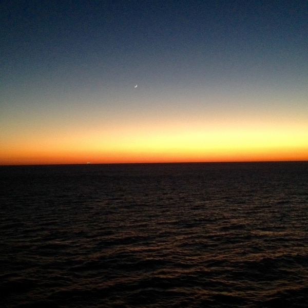 Sunset aboard the Carnival Dream