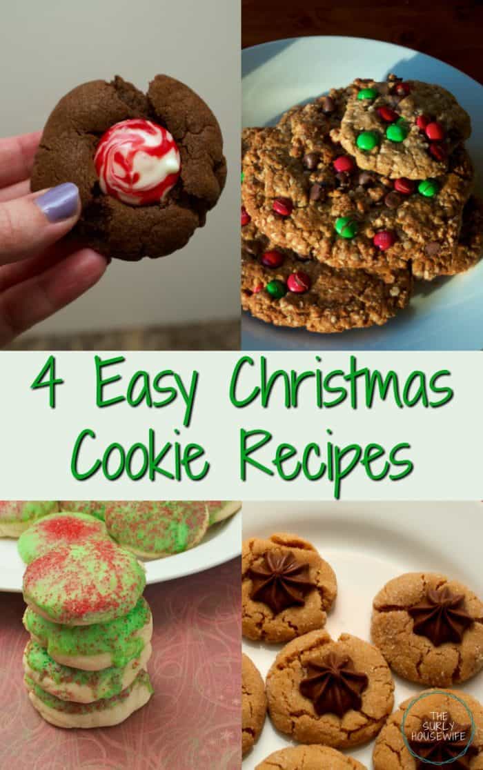 Easy Christmas cookie recipes that even kids can help with!! 4 of our family's favorite Christmas cookies: including sugar and peppermint!