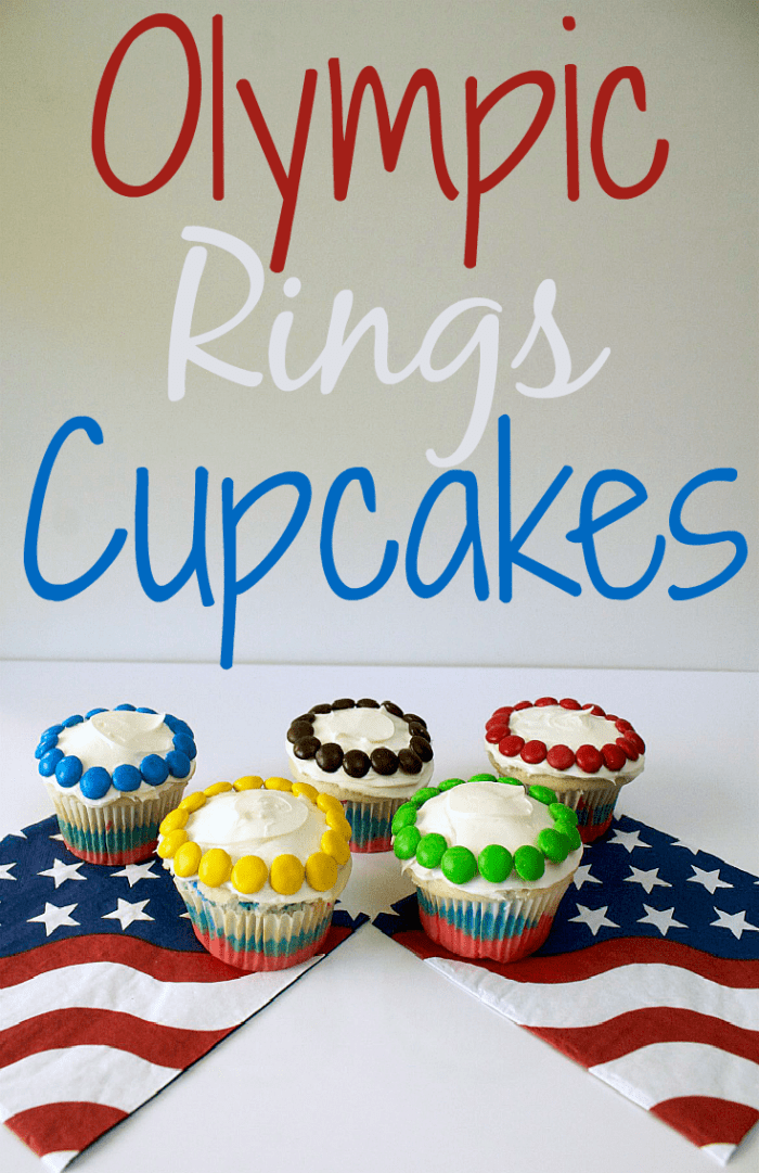 Throwing an Olympic themed party? Don't forget to add these colorful, easy, and delicious cupcakes to your dessert table: Olympic Rings Cupcakes! The Olympic games are fast approaching, and these Olympic cupcakes are just what you need to celebrate with your kids. The countdown to Tokyo 2020 is on!