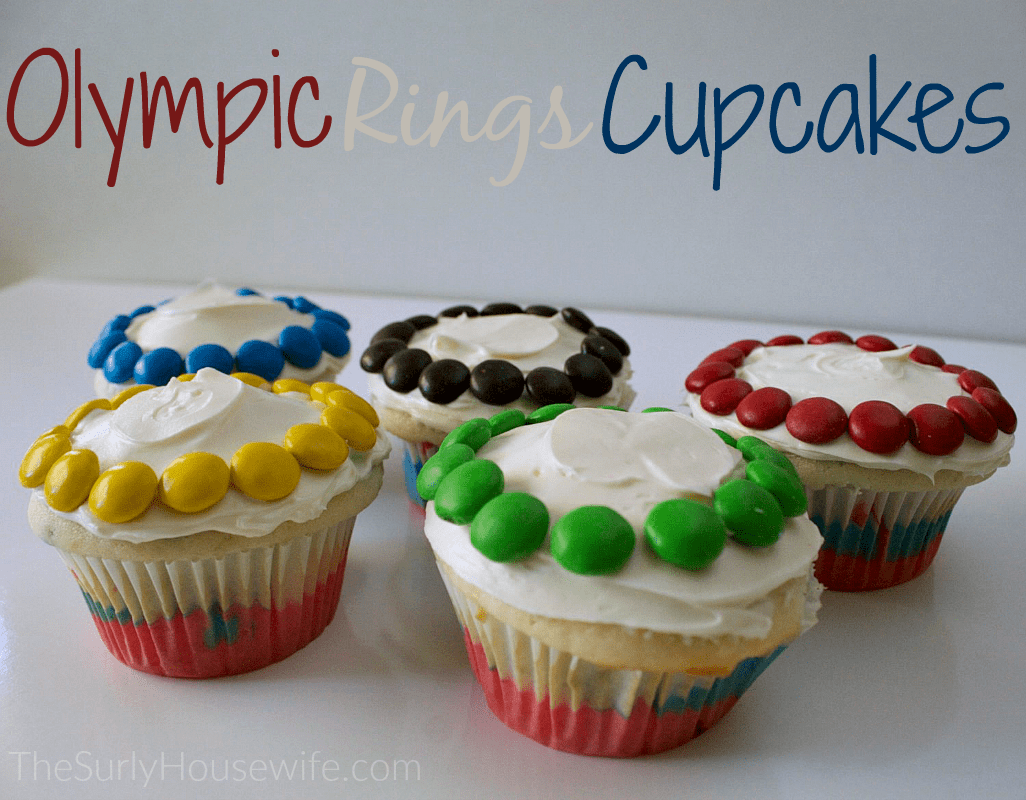 Throwing an Olympic themed party? Don't forget to add these colorful, easy, and delicious cupcakes to your dessert table: Olympic Rings Cupcakes! The Olympic games are fast approaching, and these Olympic cupcakes are just what you need to celebrate with your kids. The countdown to Rio 2016 is on!