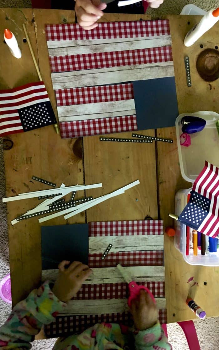 American Flag Paper Craft