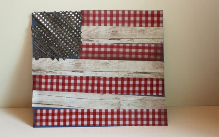 Finished American Flag Paper Craft