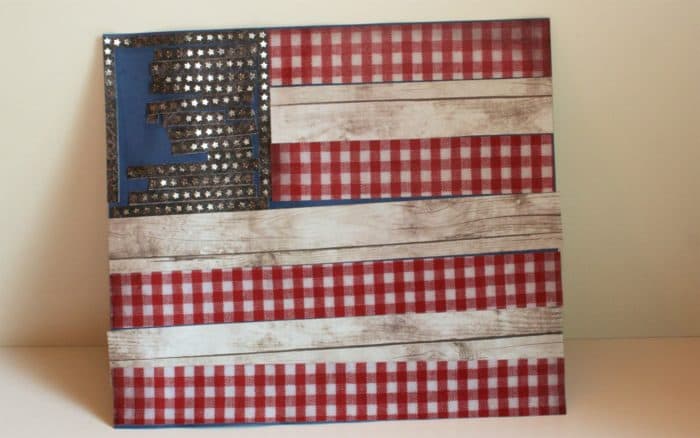 Finished American Flag Paper Craft