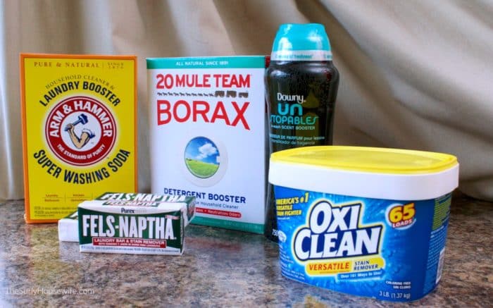 DIY Laundry Detergent ingredients