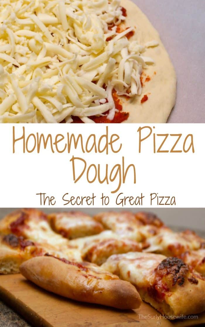 Are you looking for a homemade pizza dough that is to die for?! Look no further. This crust is chewy, fluffy, and crisp. Click here for more!