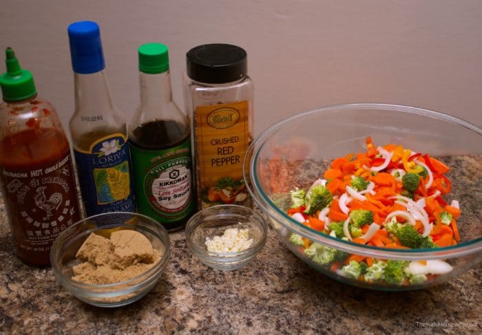 Veggie Stir Fry ingredients