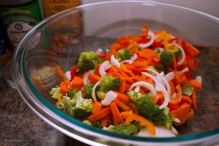 prepped veggie stir fry