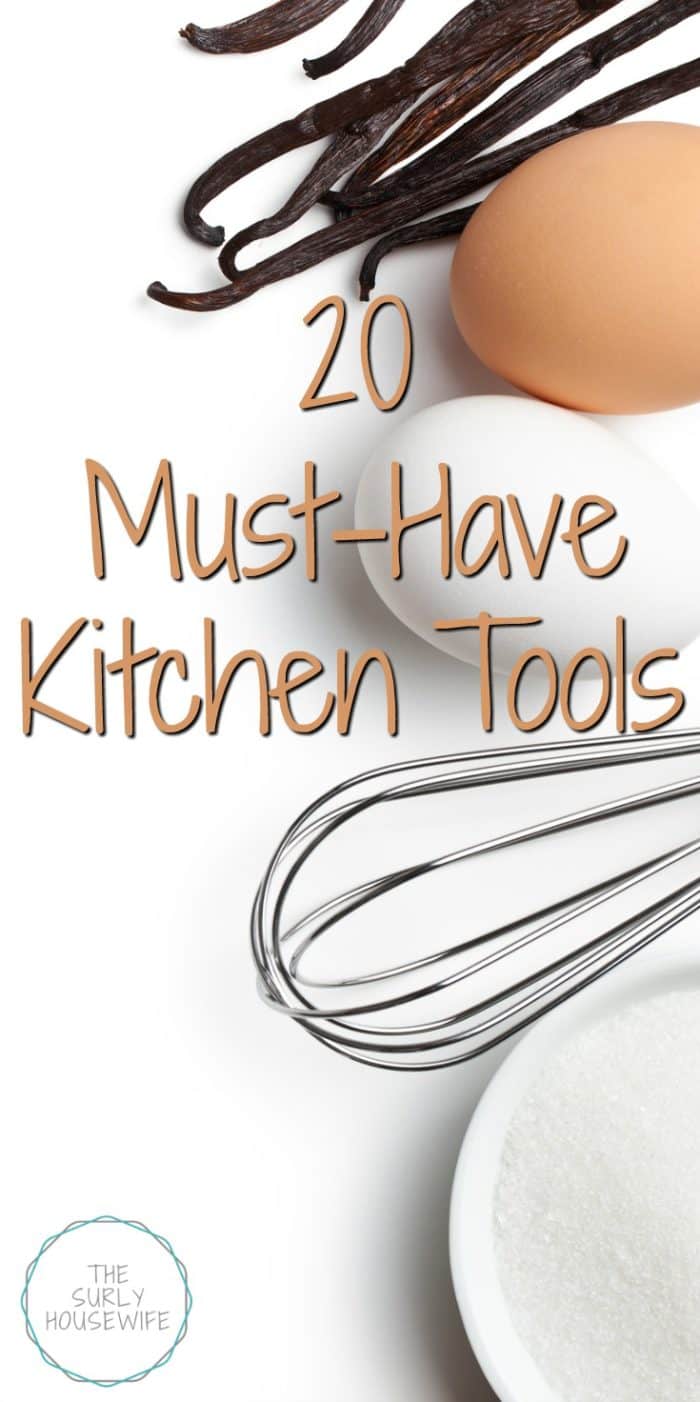 Not sure what to buy for your new kitchen? Need a list of kitchen essentials? Set your kitchen up for success with these 20 must-have kitchen tools!