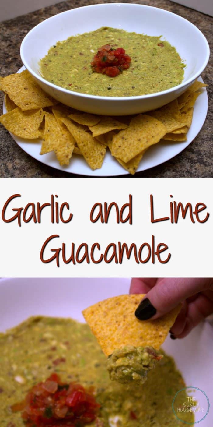 Garlic and lime guacamole, a delicious and easy guacamole recipe that comes together in just one hour!! Click here for the recipe. 
