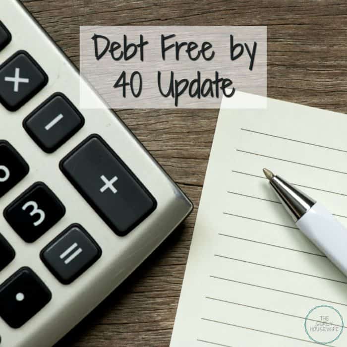 Debt free by 40 update