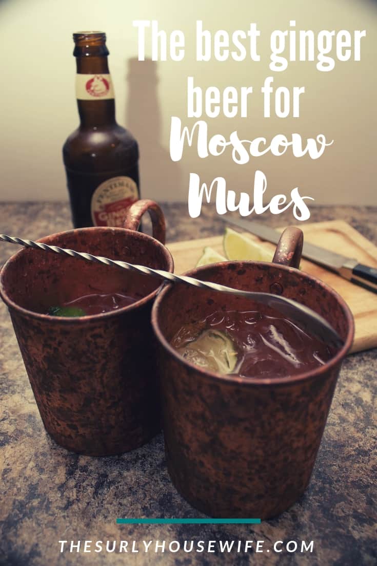 You need two things for a classic Moscow mule recipe: copper mugs and ginger beer. Click on this post to learn about the best ginger beer for Moscow mules.