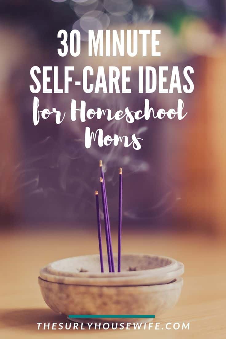 Are you a homeschool mom looking for self-care ideas? Don't miss this post for self-care activities that only take an hour!