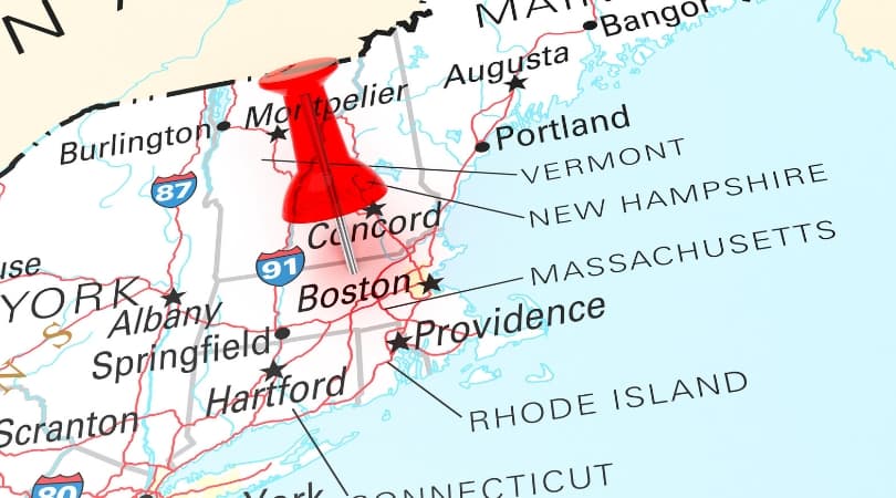 Massachusetts state map