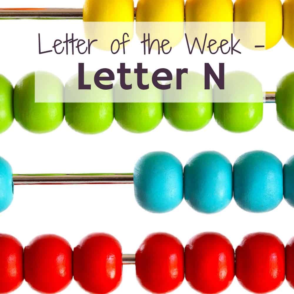 Letter N activities for home preschool title image