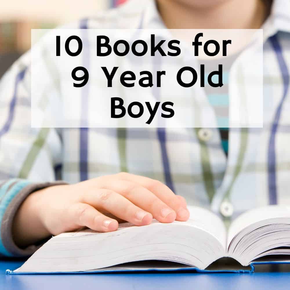 close-up of a boy's hand while reading a book. Title image of blog post 10 books for 9 year old boys