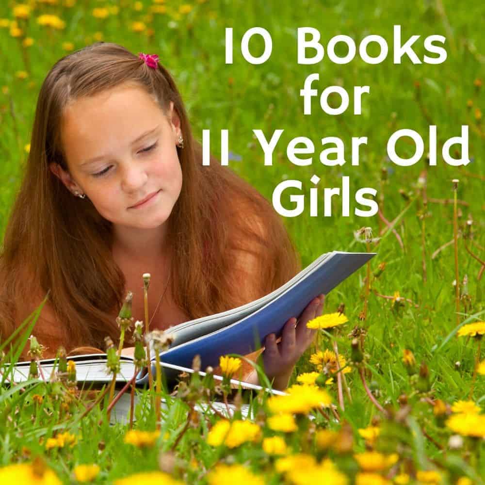 girl reading outside. Title image for blog post: 10 books for 11 year old girls