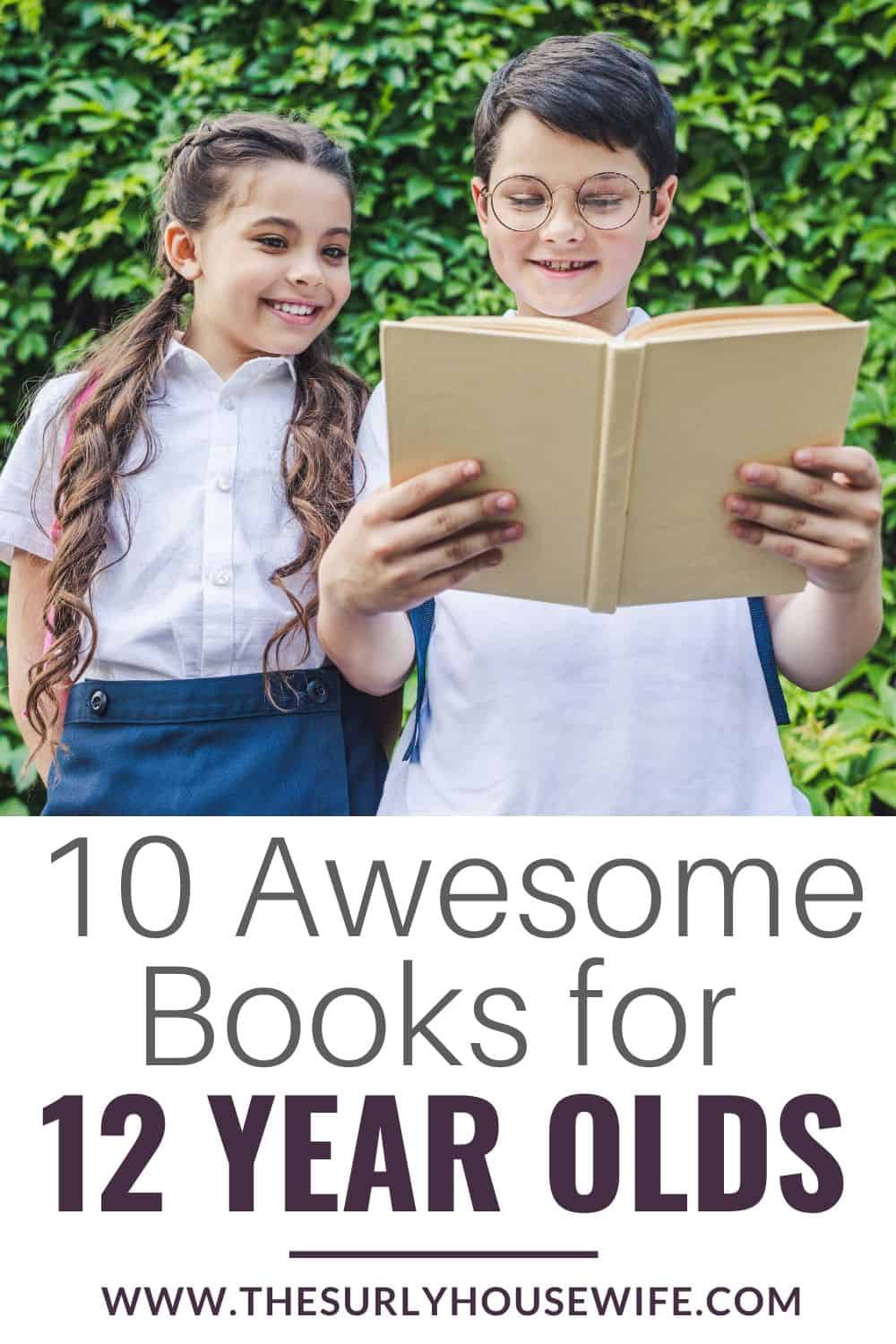 Searching for the perfect book for an 12 year old? This post has a list of 10 books for 12 year olds! It contains page-turning titles for boys OR girls. Encourage your young reader with 10 eclectic book recommendations. Don't miss this list which contains some of the best books for 12 year olds. They include chapter books, fantasy, classics, realistic fiction, and historical fiction. They are perfect for reading aloud, independent reading, or a summer reading list!