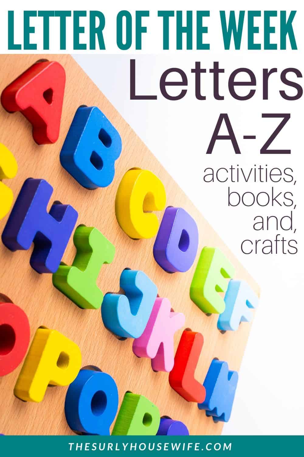 A Letter of the Week preschool curriculum is hands-on way to teach your child the alphabet. It includes activities, books, crafts, worksheets, sensory play, and more. Click here to learn about this free preschool curriculum that works for toddlers as well as kindergarten