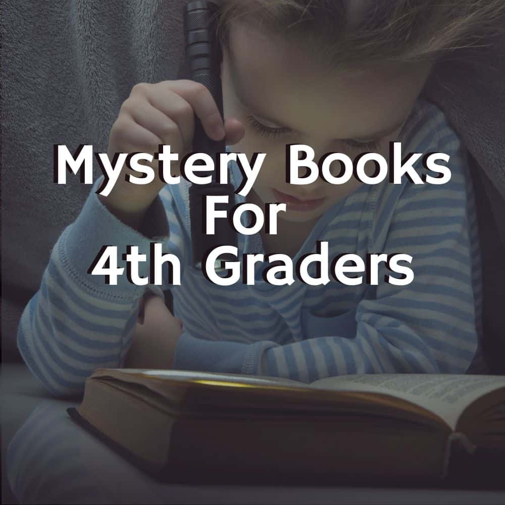 girl reading under a blanket with a flashlight. Title image of blog post: 10 mystery books for 4th grade