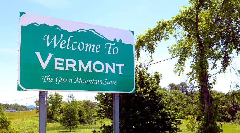 Welcome to Vermont sign