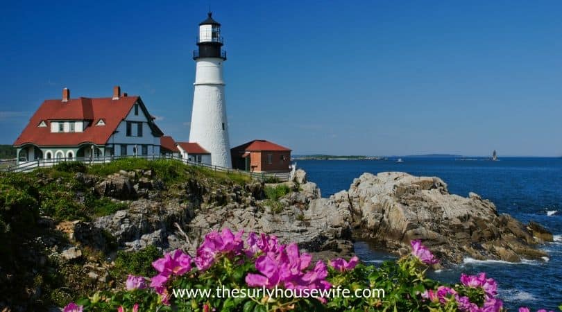 Portland Head Lighthouse. title image of blog post: Children's books about Maine