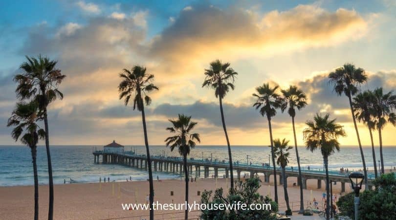 Sunset at California Beach. title image of blog post: Best children's books about California